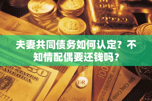 武汉夫妻共同债务如何认定？不知情配偶要还钱吗？