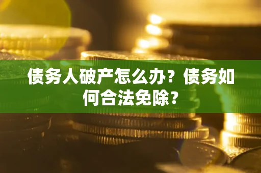 武汉债务人破产怎么办？债务如何合法免除？