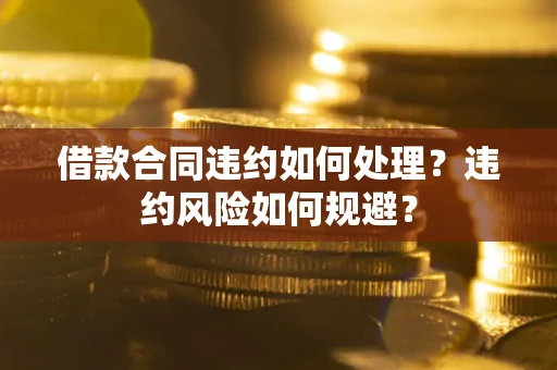 武汉借款合同违约如何处理？违约风险如何规避？