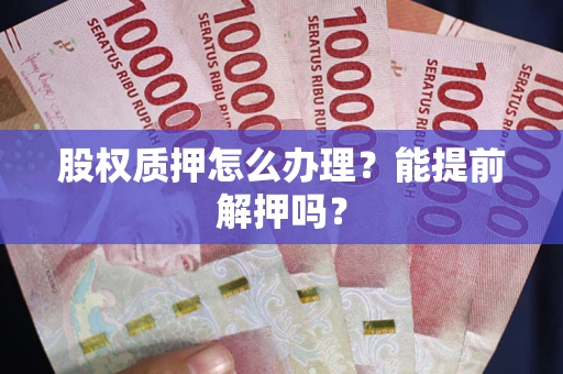 武汉股权质押怎么办理？能提前解押吗？